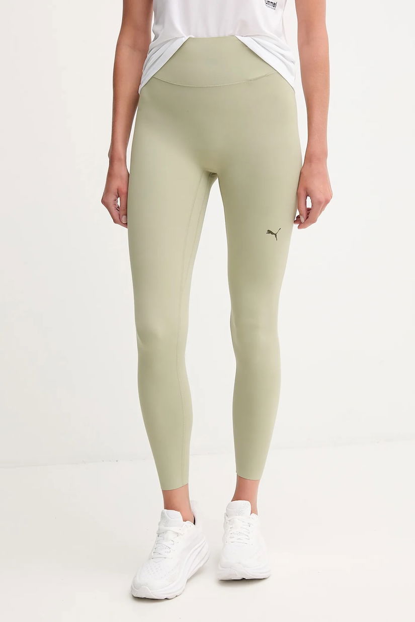 Puma leggins de antrenament culoarea verde, uni, 527463