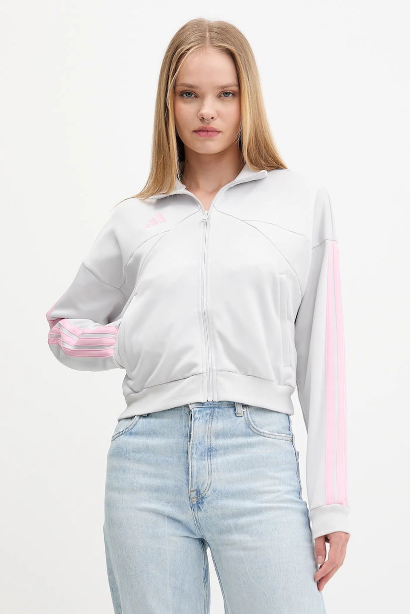 adidas bluză House of Tiro culoarea bej, cu imprimeu, JX5114