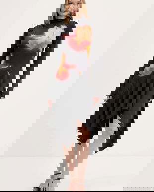 Desigual rochie MILA culoarea negru, mini, evazați, 25WWVK40