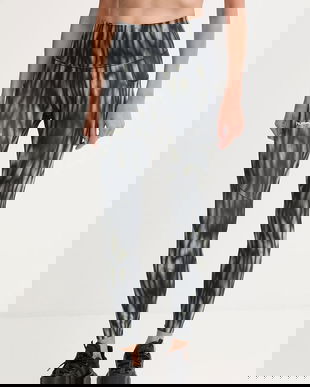 Hummel leggins de antrenament culoarea verde, cu imprimeu, 230134