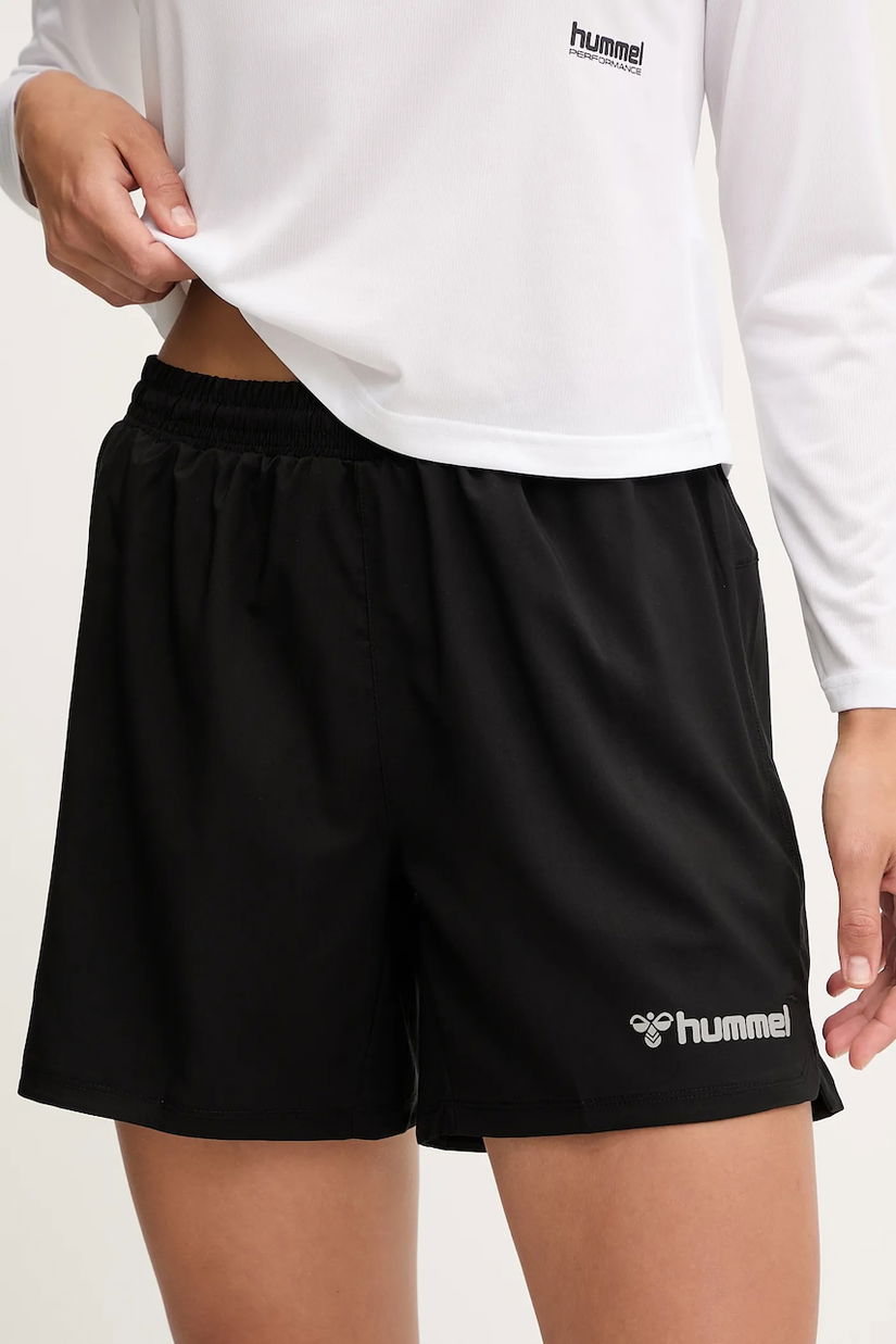 Hummel pantaloni scurți de alergare culoarea negru, 227249
