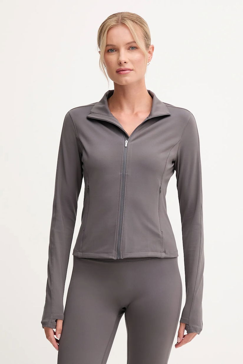 Casall hanorac de antrenament Soft Touch culoarea gri, uni, 25217