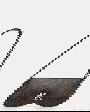 Karl Lagerfeld Jeans poșetă culoarea maro, A4W30281