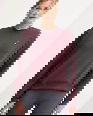 Hummel hanorac yoga culoarea bordo, uni, 230489