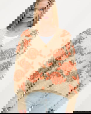 Desigual cardigan din amestec de lână CARTER culoarea bej, călduros, 25WWJF22