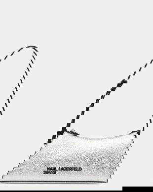 Karl Lagerfeld Jeans poșetă culoarea argintiu, A4W30173