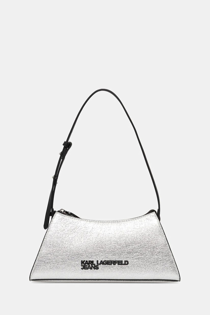 Karl Lagerfeld Jeans poșetă culoarea argintiu, A4W30173