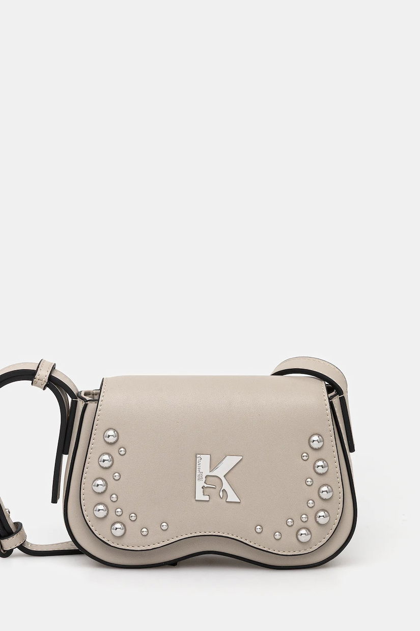 Karl Lagerfeld Jeans poșetă culoarea bej, A4W30149