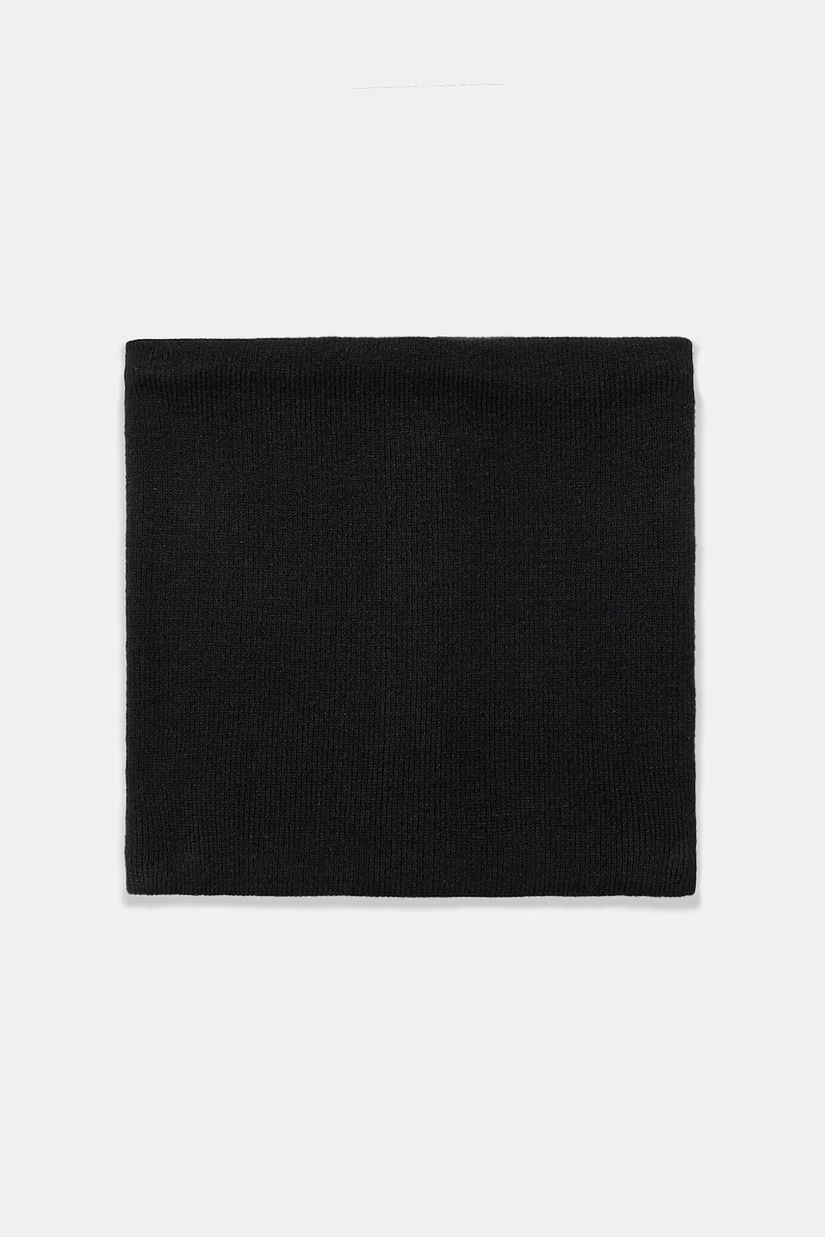 Medicine fular impletit culoarea negru, neted