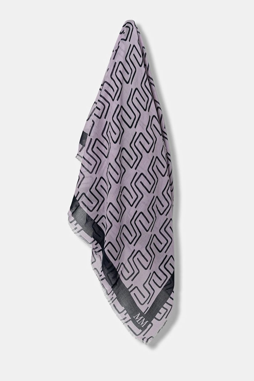 MM eșarfă cu amestec de lână NEVADA culoarea violet, cu model, 2526546018600