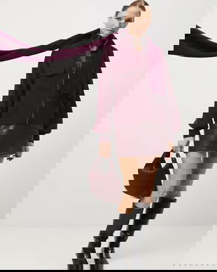 Medicine pulover culoarea bordo, light