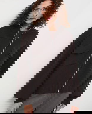 Medicine pulover culoarea maro, light