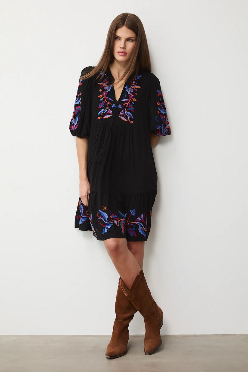 Medicine rochie culoarea negru, mini, oversize