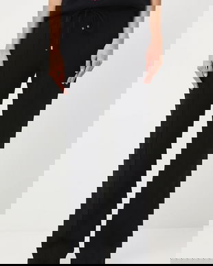 Medicine pantaloni de trening culoarea negru, neted