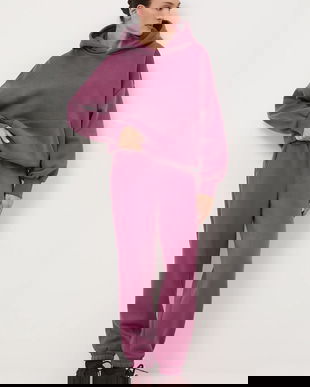 Medicine pantaloni de trening culoarea violet, neted