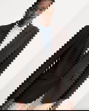 Filippa K jachetă cu lână culoarea maro, un singur rând de nasturi, uni, 31825