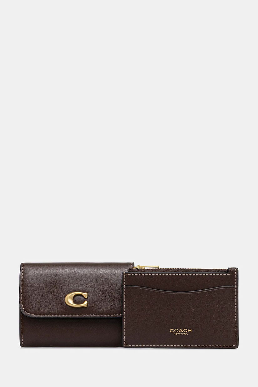 Coach portofel de piele culoarea negru, CZ111