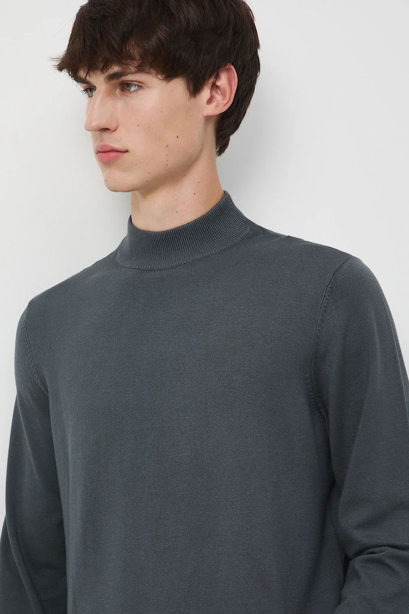 Medicine pulover culoarea verde, cu turtleneck