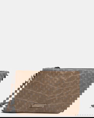 Gianni Chiarini geantă de mână din piele întoarsă NORA POUCH culoarea maro, BS 10225 CM-PL