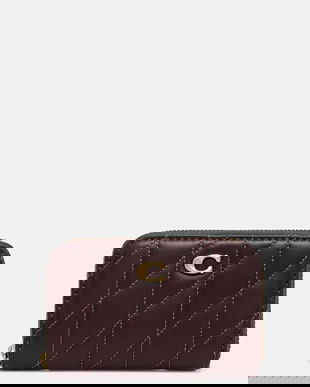 Coach portofel de piele culoarea violet, CM505