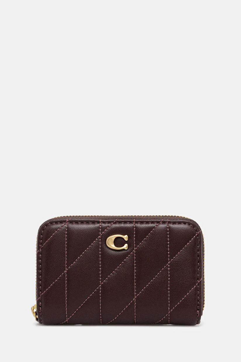 Coach portofel de piele culoarea violet, CM505
