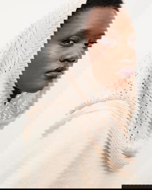 Answear.LAB coș de fum din lână culoarea bej, neted