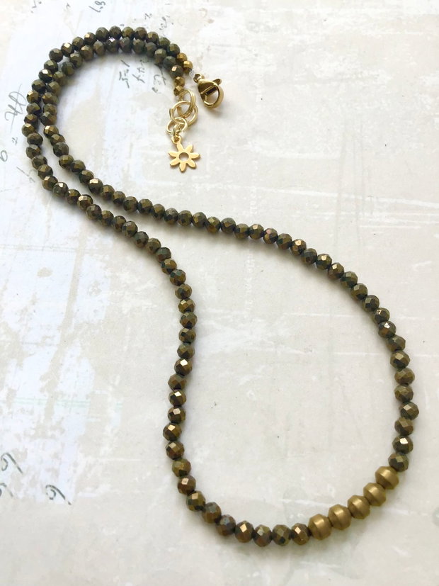 Colier CHOKER Pirita & hematit
