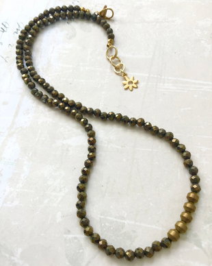 Colier CHOKER Pirita & hematit