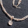 Colier argint X3 superseven cuiart rose charm minimalist boho chic trendy - Transport gratuit