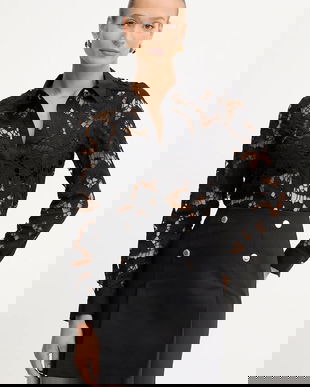 Morgan cămașă culoarea negru, cu guler clasic, regular, COCONU