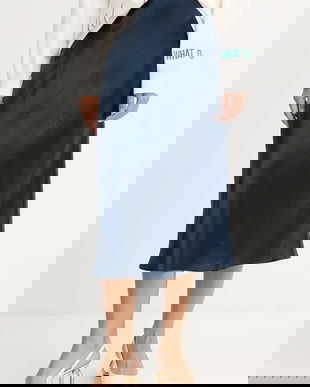 MM fustă ALESSIO culoarea bleumarin, midi, evazati, 2526106018600