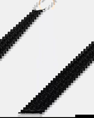 Karl Lagerfeld eșarfă cu lână culoarea negru, cu imprimeu, 554135.805001