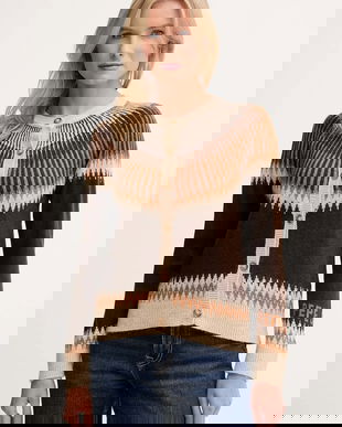 Pepe Jeans cardigan din amestec de lână culoarea maro, PL7000048