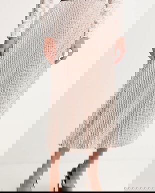 Joop! fustă culoarea bej, maxi, evazați, 30048632