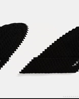 Jack Wolfskin pălărie din amestec de lână RIB KNIT culoarea negru, 1907122