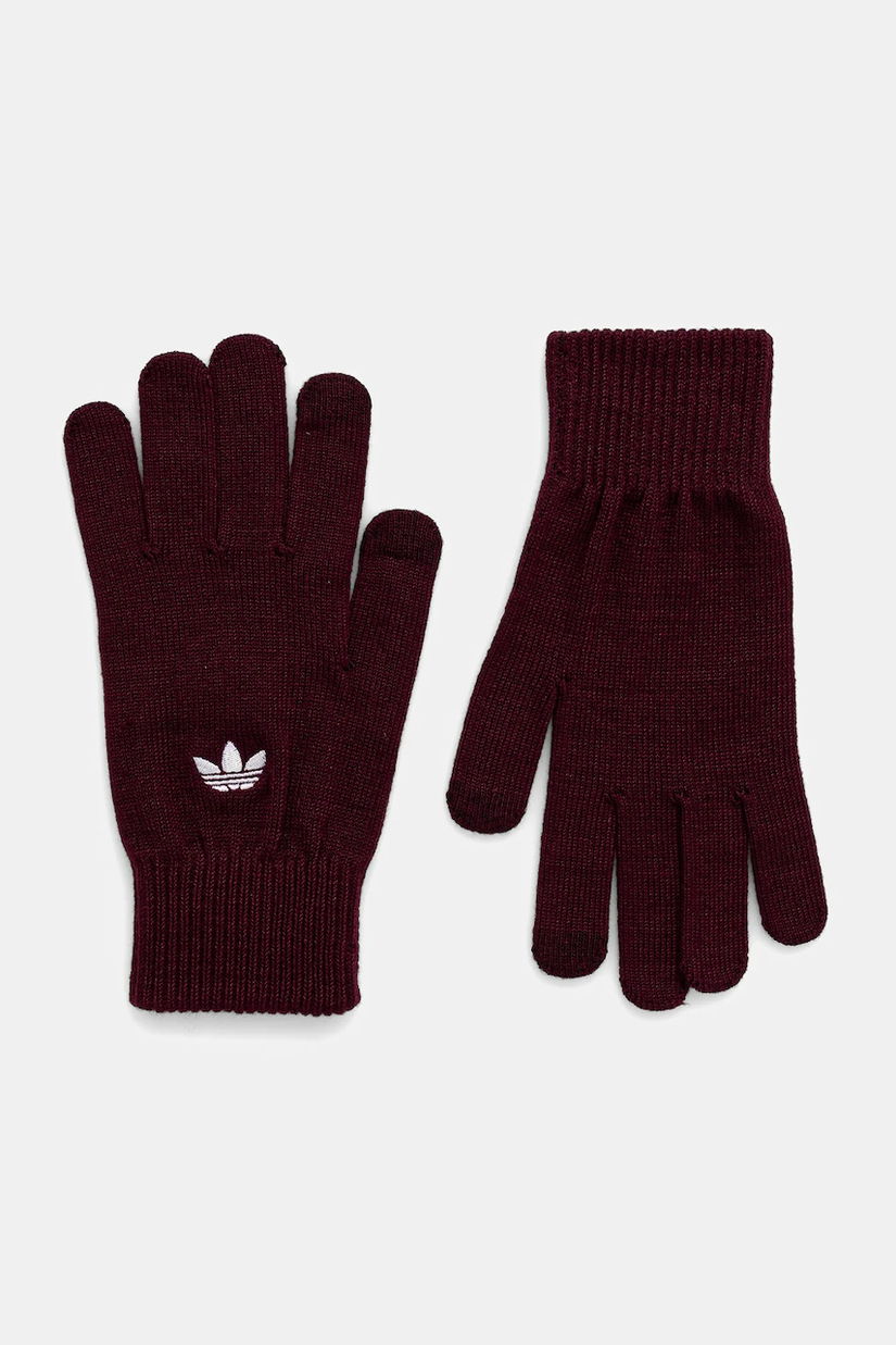 adidas Originals mănuși Adicolor culoarea bordo, JZ5014