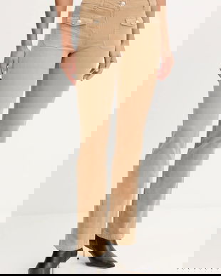 Morgan pantaloni de catifea cord POLENO culoarea maro, POLENO