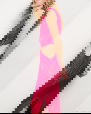 Answear.LAB rochie culoarea rosu, midi, mulata