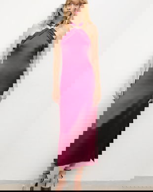 Answear.LAB rochie culoarea rosu, midi, drept