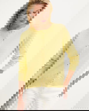 Answear.LAB cardigan din lana culoarea galben, light