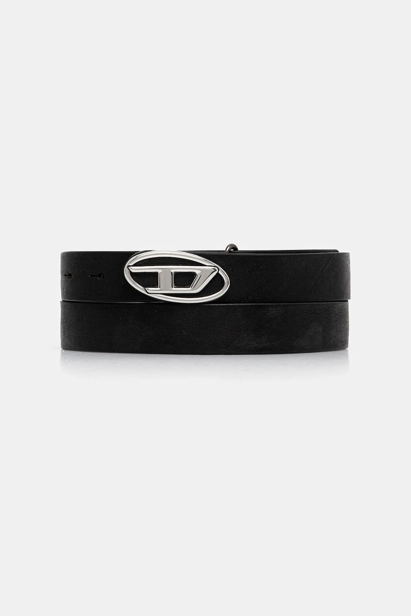 Diesel curea de piele OVAL D LOGO B-1DR-LAYER culoarea negru, X09813.PR271