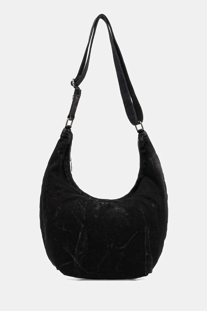 Diesel geanta de bumbac RAVE RAVE HOBO culoarea negru, X10414.P4485