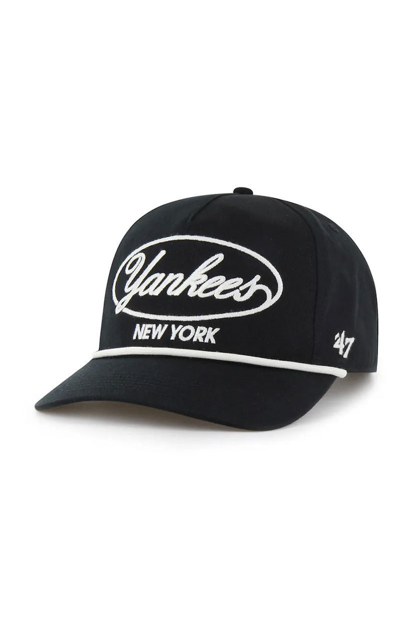 47 brand șapcă de baseball din bumbac MLB New York Yankees culoarea negru, B-FDLRF17CNP-BK