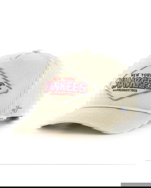 47 brand șapcă de baseball din bumbac MLB New York Yankees culoarea bej, B-CAIRN17DHP-K0