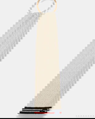 Pepe Jeans fular culoarea bej, cu imprimeu, PL0600002