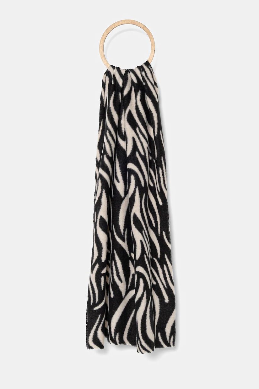 Morgan fular culoarea negru, cu model, 5ZAP