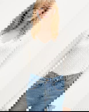 Hollister Co. pulover culoarea bej, light, KI350-5132