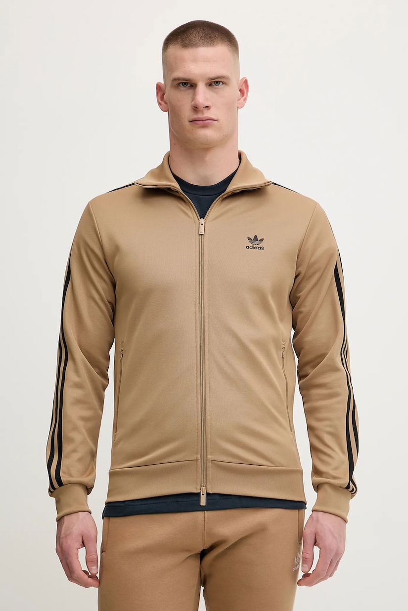 adidas Originals bluză Classic TT culoarea verde, cu imprimeu, JY1278