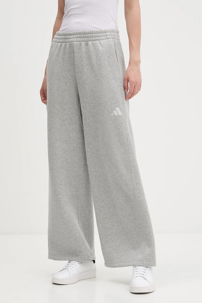 adidas pantaloni de trening All Szn Holiday culoarea gri, uni, JV5758