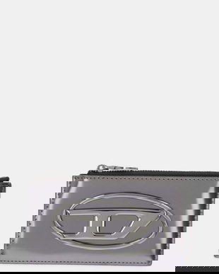 Diesel portofel de piele 1DR 1DR CARD HOLDER III culoarea gri, X10270.PS202